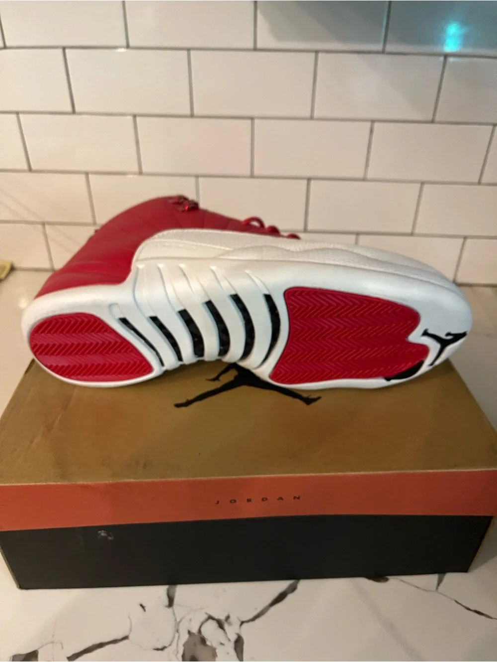 Mens Retro 12 Gym Red Size 13.